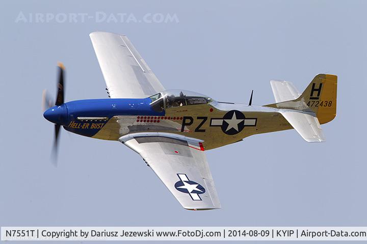 N7551T, 1944 North American P-51D Mustang C/N 122-38997, North American P-51D Mustang 