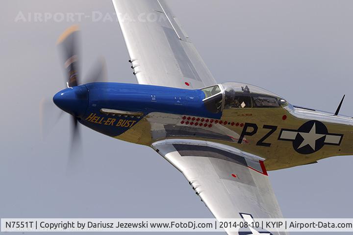 N7551T, 1944 North American P-51D Mustang C/N 122-38997, North American P-51D Mustang 