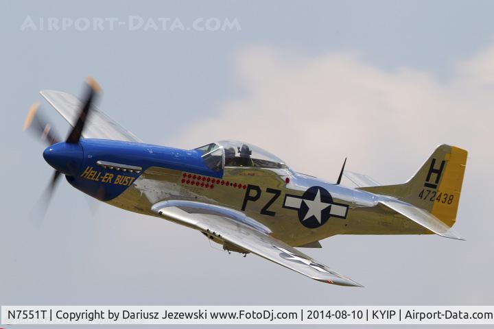 N7551T, 1944 North American P-51D Mustang C/N 122-38997, North American P-51D Mustang 