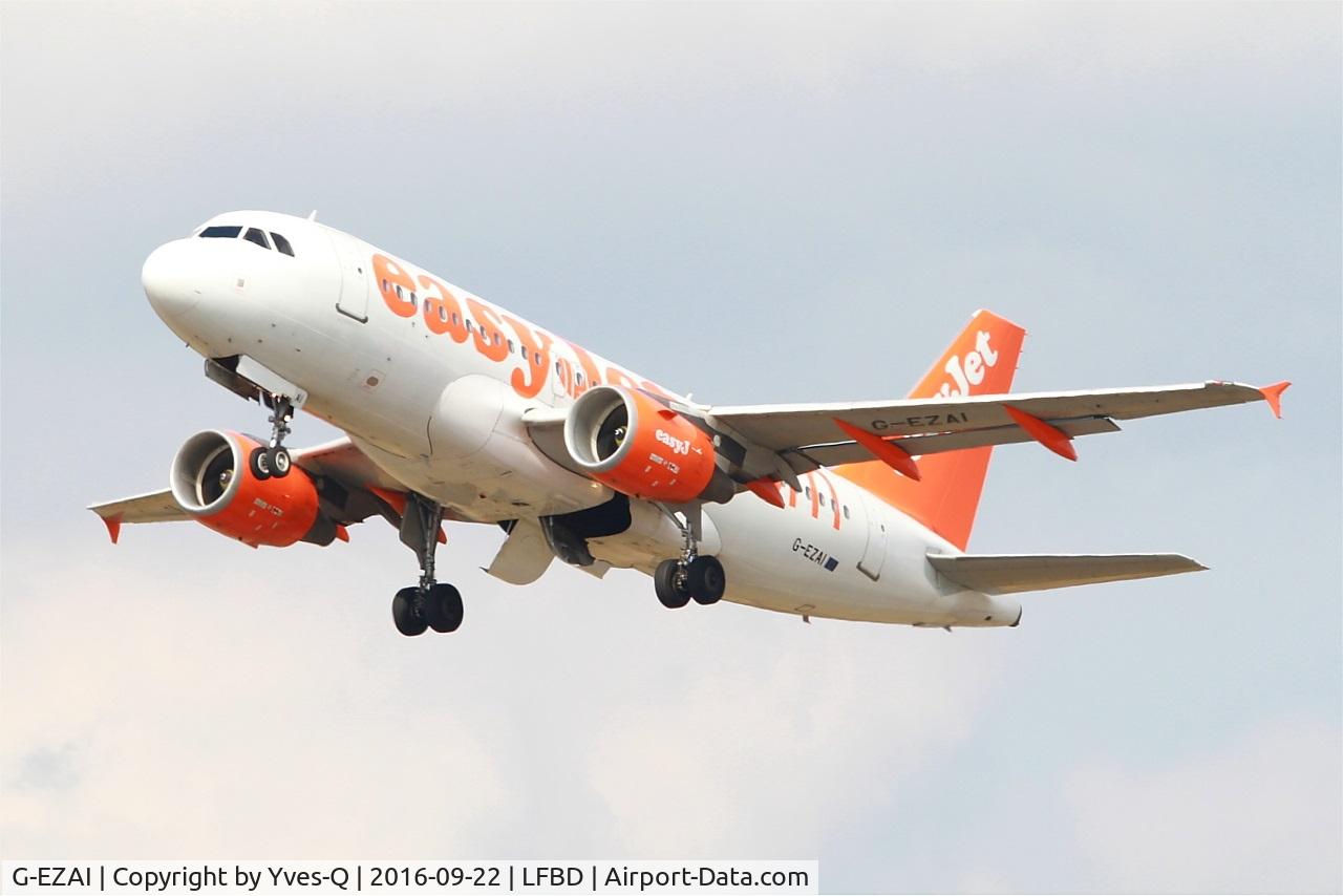 G-EZAI, 2006 Airbus A319-111 C/N 2735, Airbus A319-111, Take off rwy 23, Bordeaux Mérignac airport (LFBD-BOD)