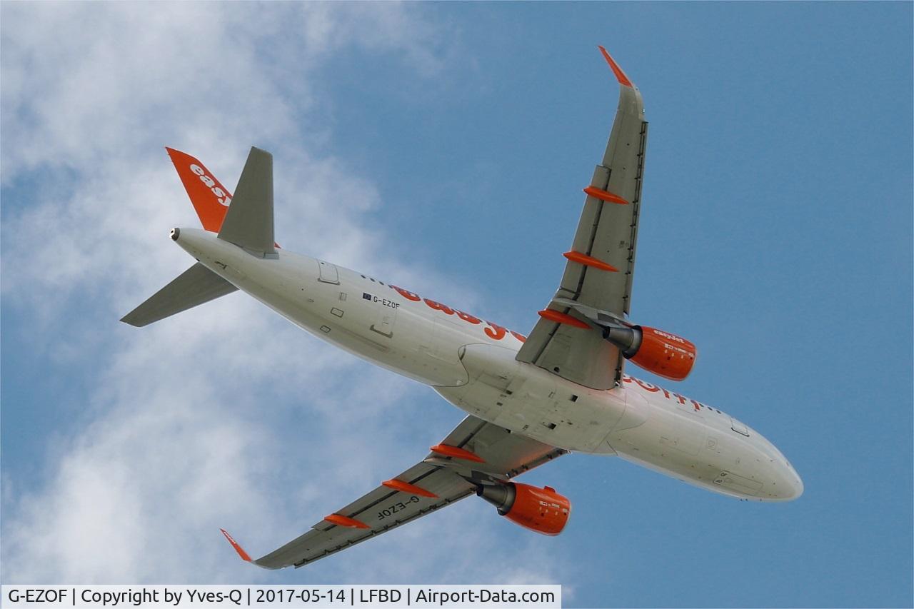 G-EZOF, 2015 Airbus A320-214 C/N 6525, Airbus A320-214, Take off rwy 05, Bordeaux-Mérignac airport (LFBD-BOD)