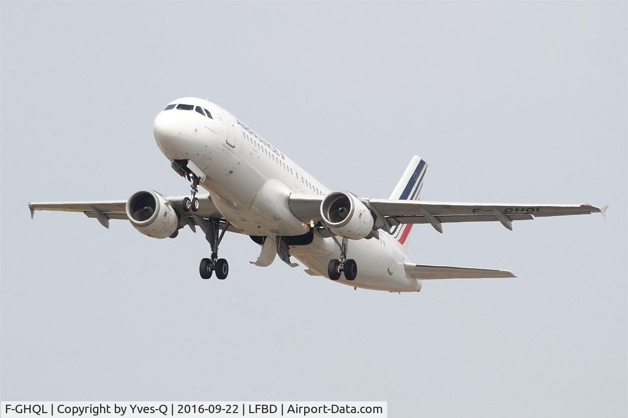 F-GHQL, 1991 Airbus A320-211 C/N 0239, Airbus A320-211, Take off rwy 23, Bordeaux Mérignac airport (LFBD-BOD)