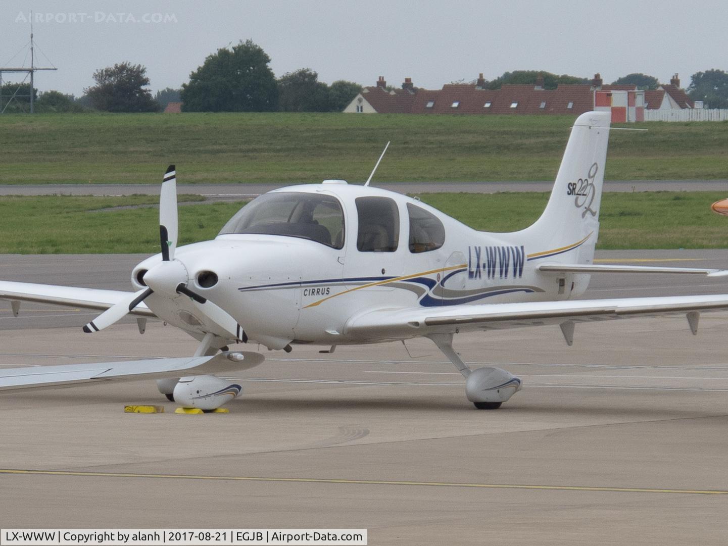 LX-WWW, Cirrus SR22 G2 C/N 1096, Parked at Guernsey