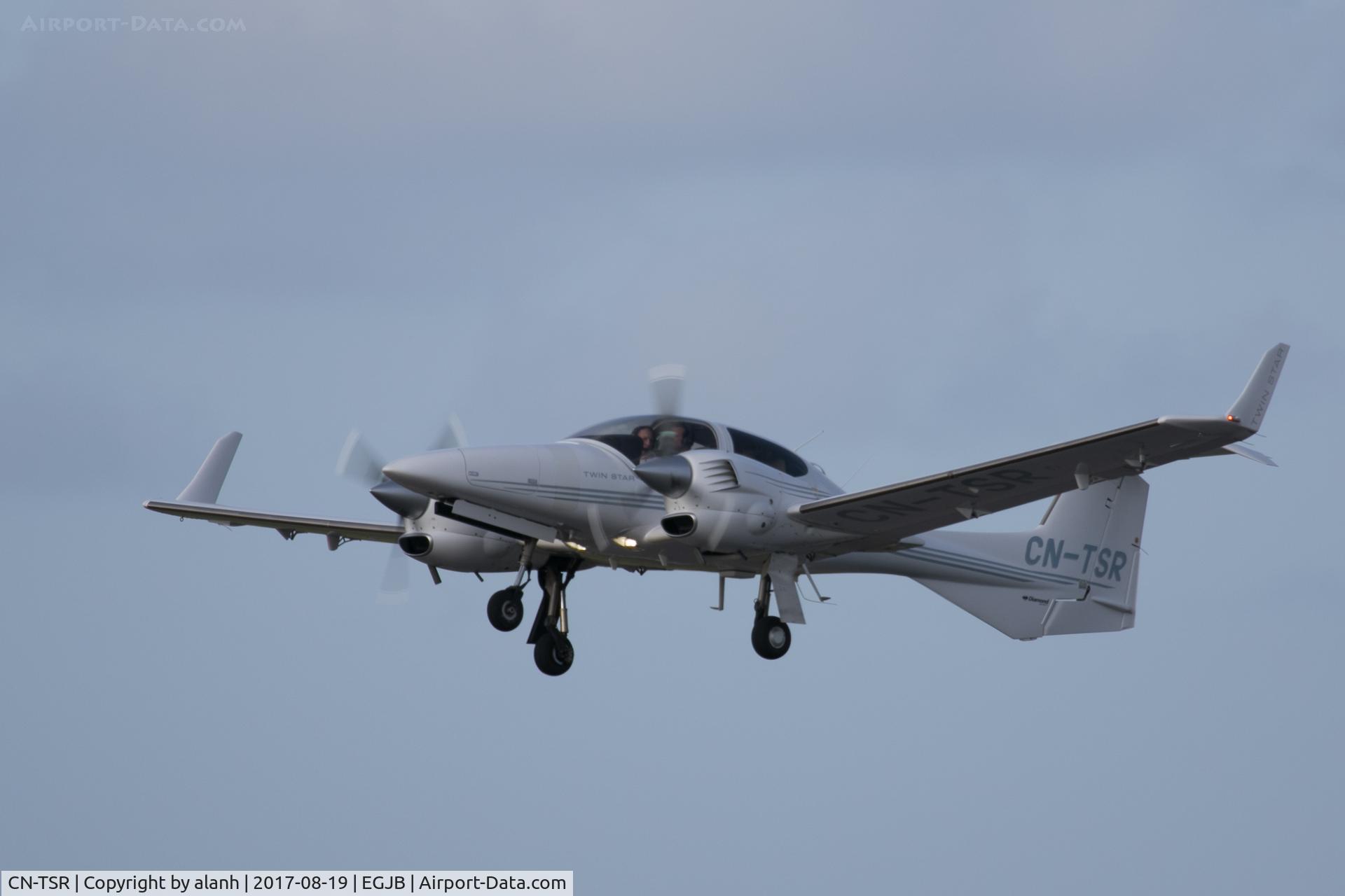CN-TSR, 2006 Diamond DA-42 Twin Star C/N 42.179, Departing Guernsey for Dinard