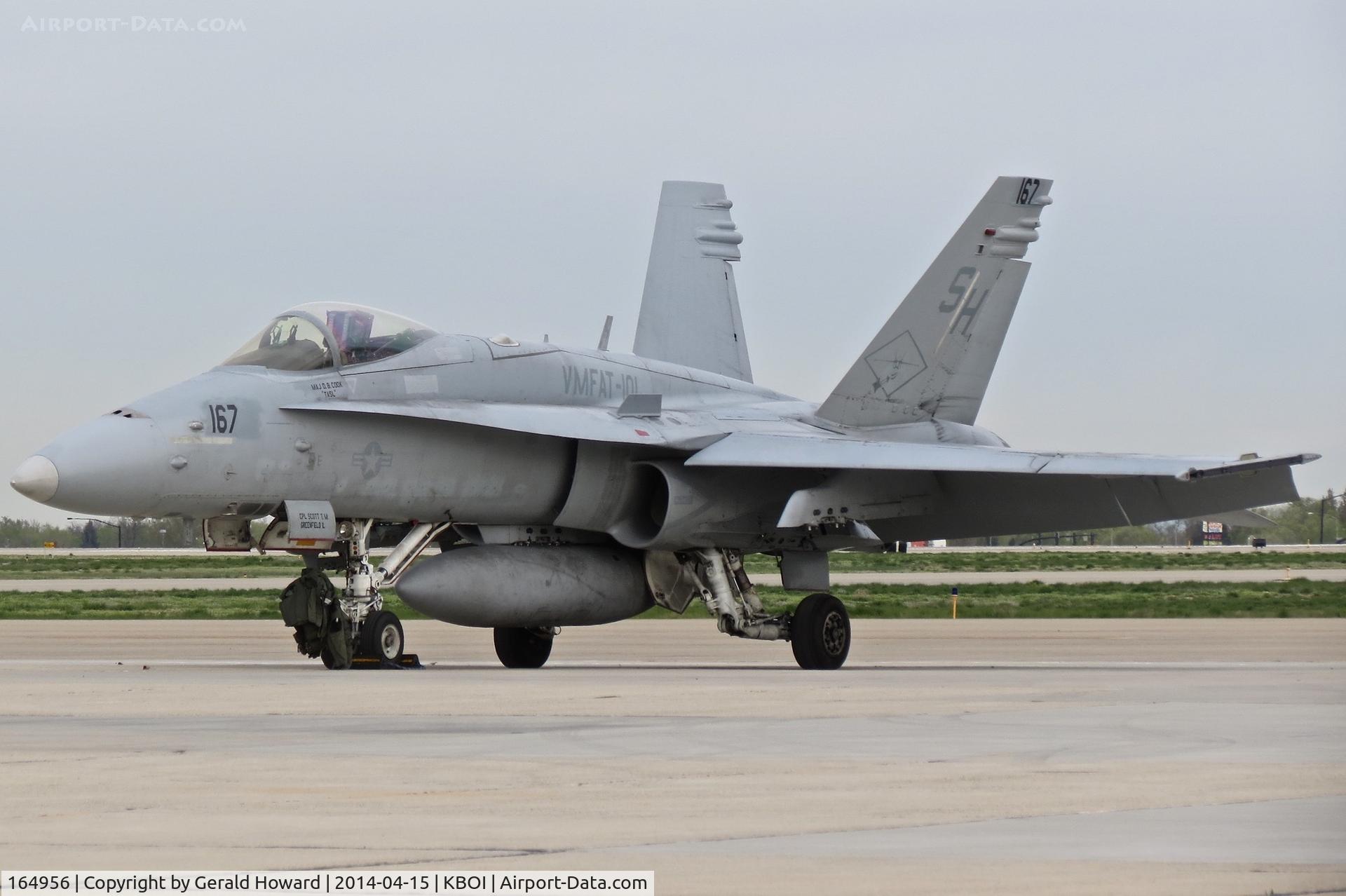 164956, McDonnell Douglas F/A-18C Hornet C/N 1256/C377, Parked on south GA ramp. VMFAT-101 
