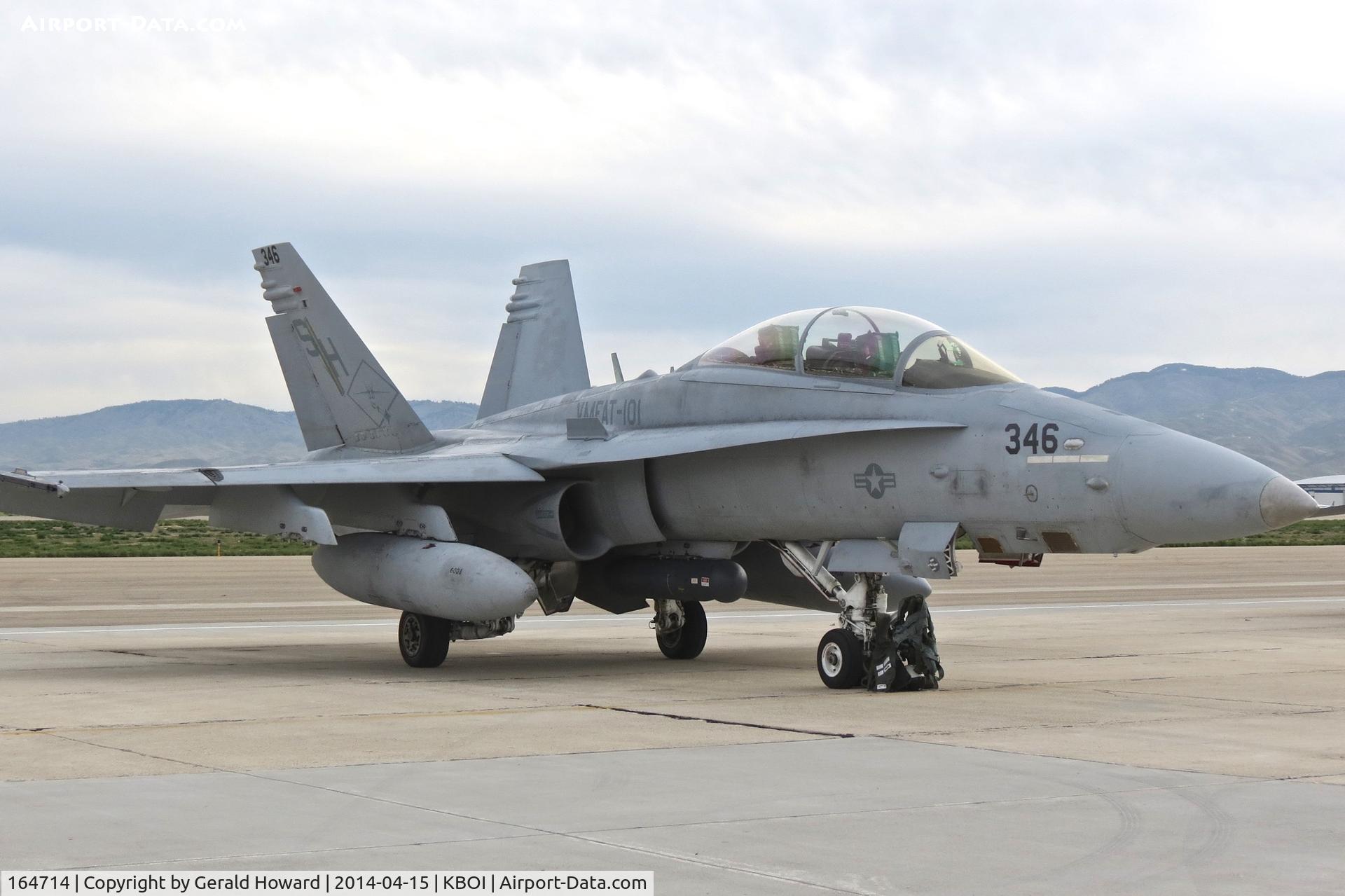 164714, McDonnell Douglas F/A-18D Hornet C/N 1159/D107, Parked on south GA ramp. VMFAT-101 