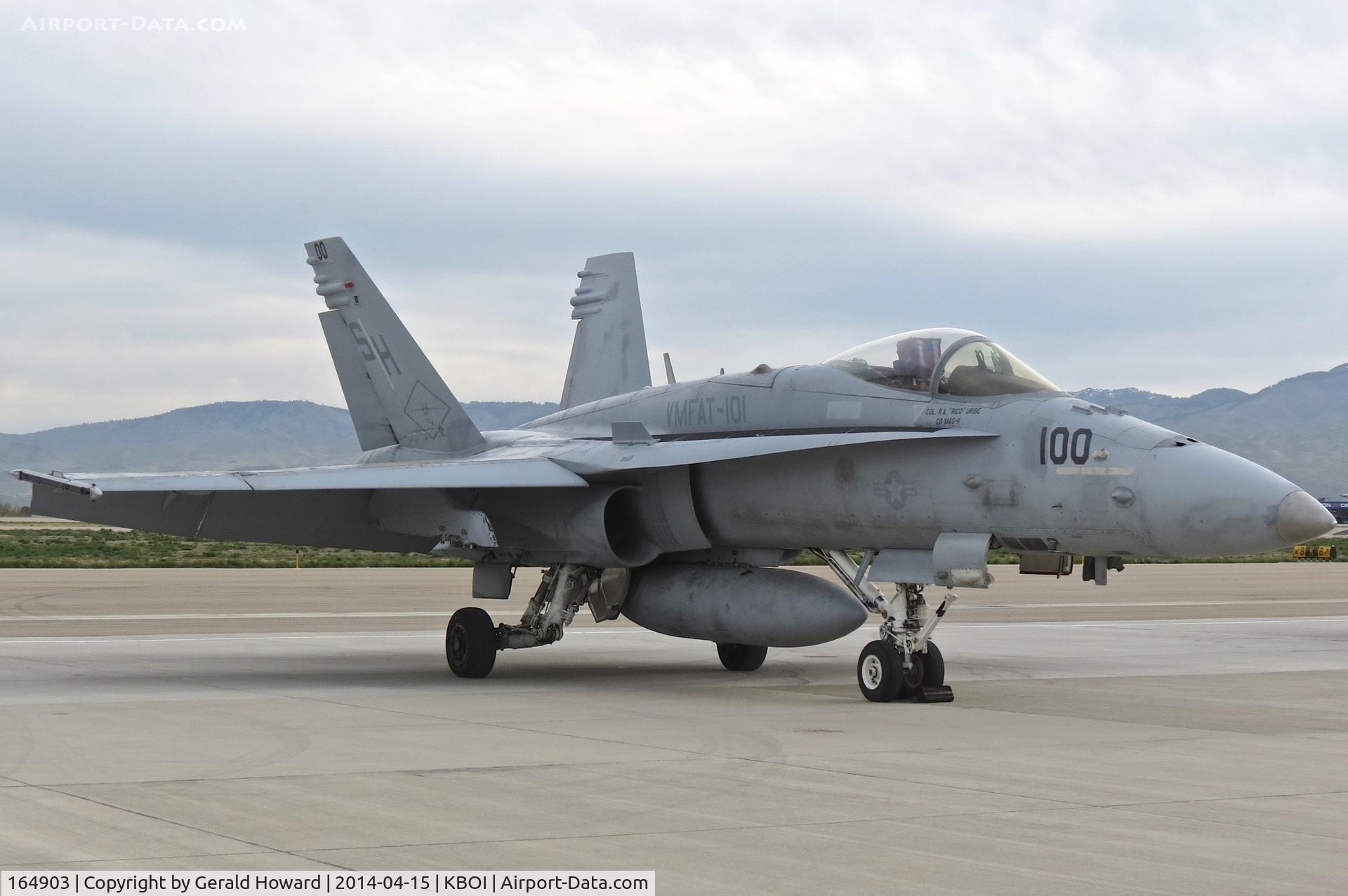 164903, McDonnell Douglas F/A-18C Hornet C/N 1235/C362, Parked on south GA ramp. VMFAT-101 