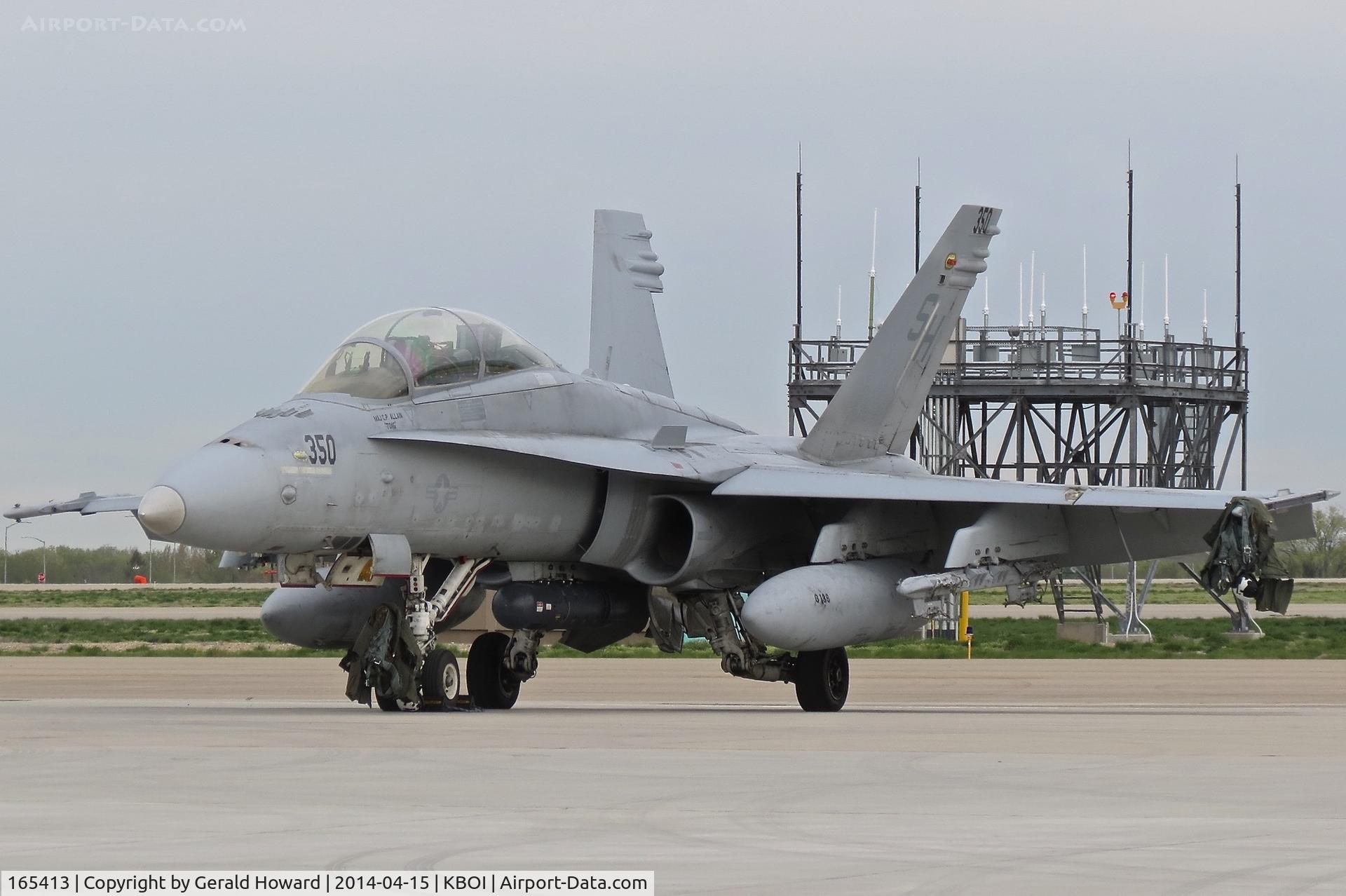 165413, McDonnell Douglas F/A-18D Hornet C/N 1446/D144, Parked on south GA ramp. VMFAT-101 