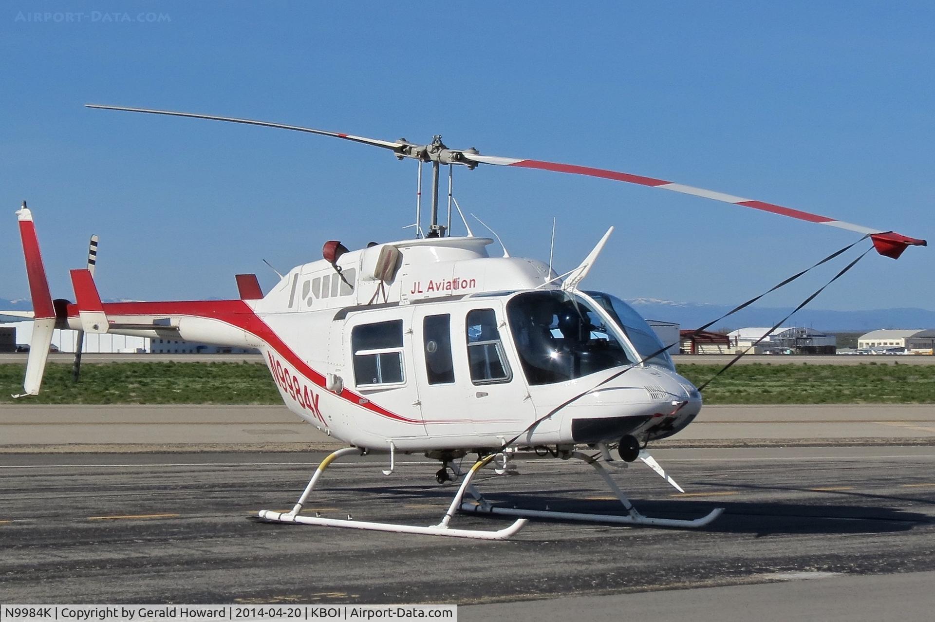 N9984K, 1976 Bell 206L LongRanger C/N 45054, Parked on the north GA ramp.