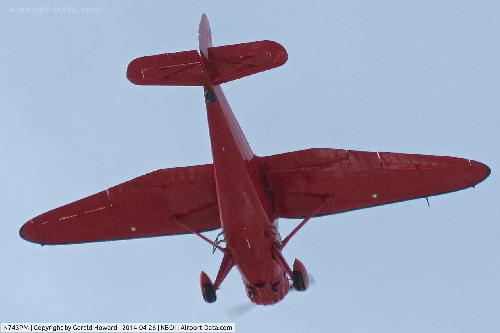 N743PM, Stinson V77 Reliant C/N 77-109, Departing RWY 10R.