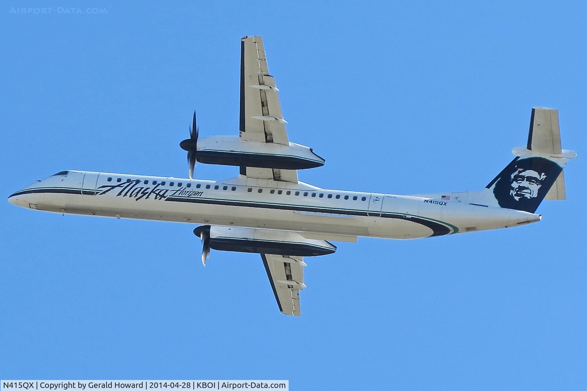 N415QX, 2003 De Havilland Canada DHC-8-402 Dash 8 C/N 4081, Departing RWY 28R.