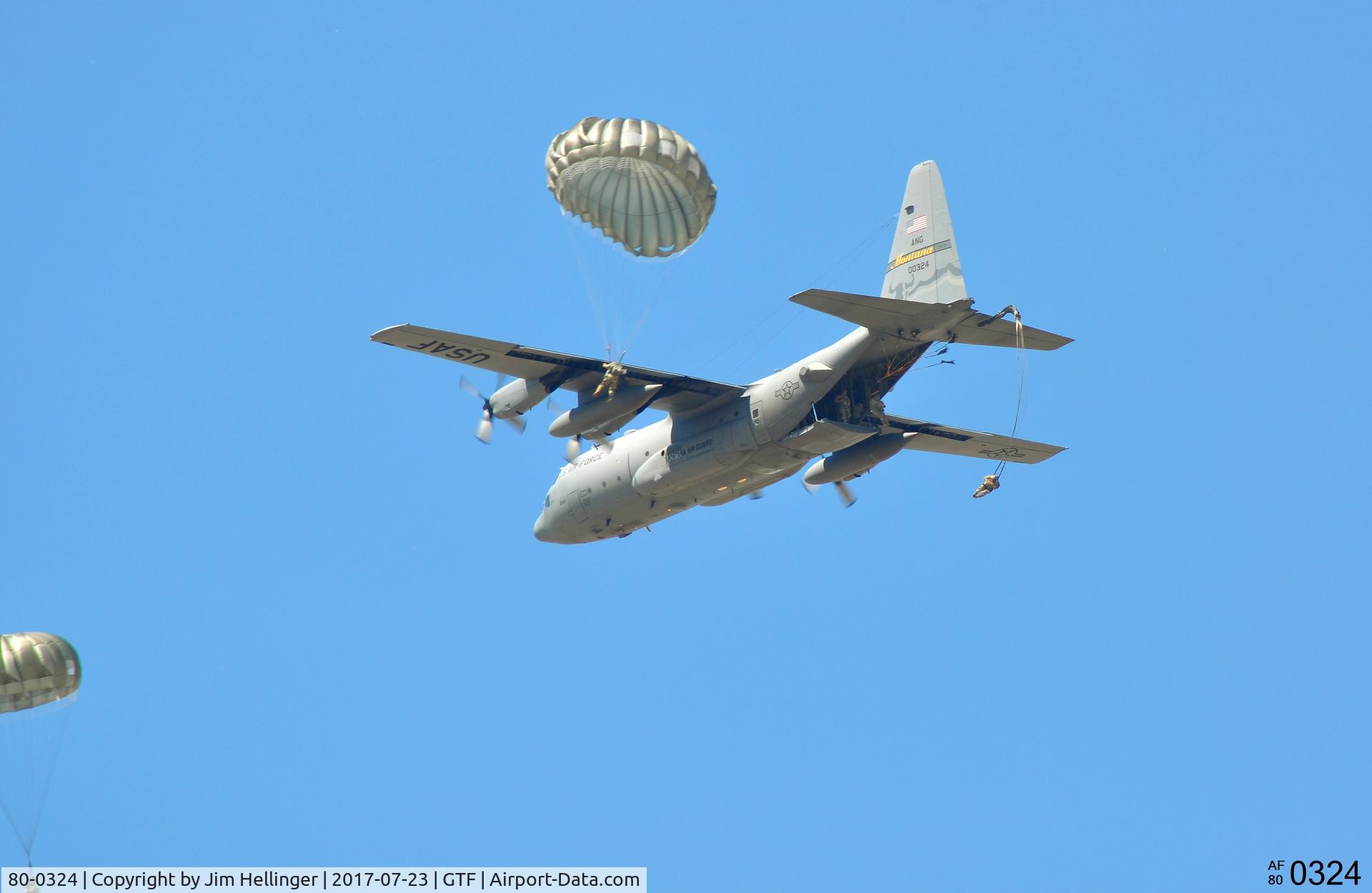 80-0324, 1980 Lockheed C-130H Hercules C/N 382-4903, 120th Airlift Wing, 186th Airlift Squadron, Montana ANG