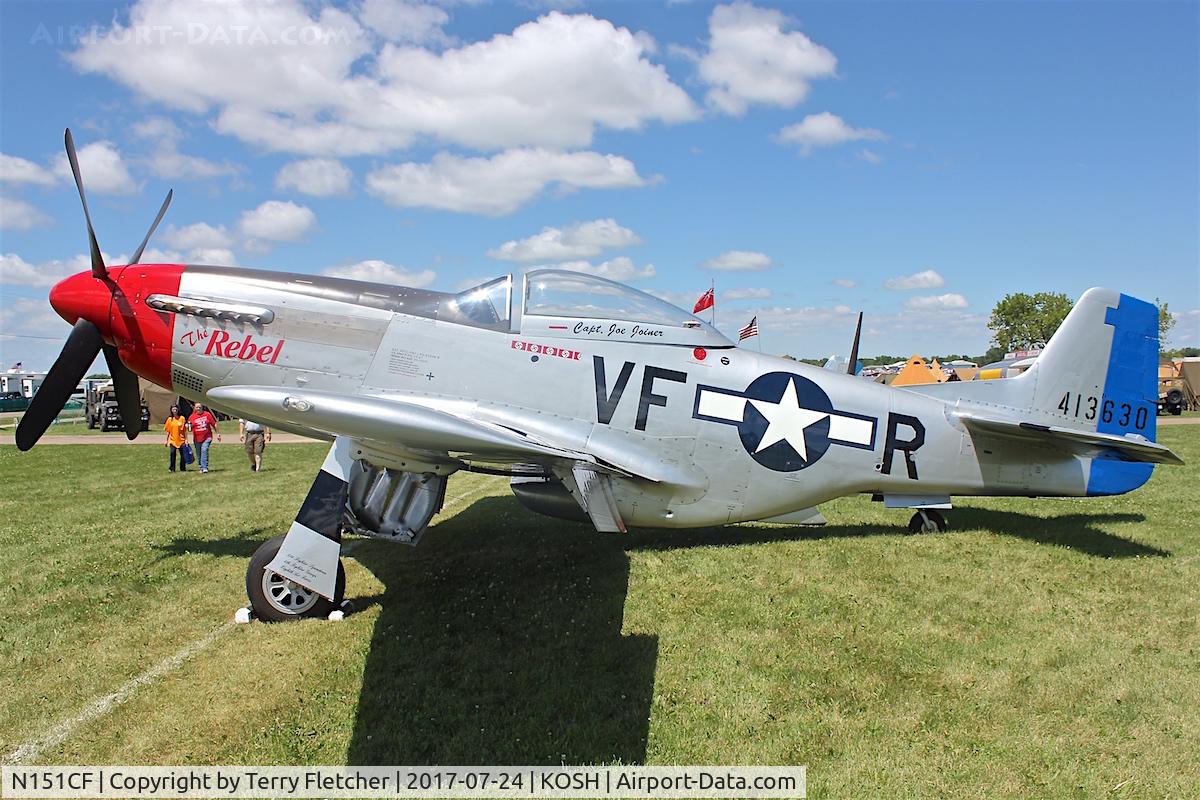 N151CF, 1944 North American P-51D Mustang C/N 44-84933N, At 2017 EAA Airventure at Oshkosh