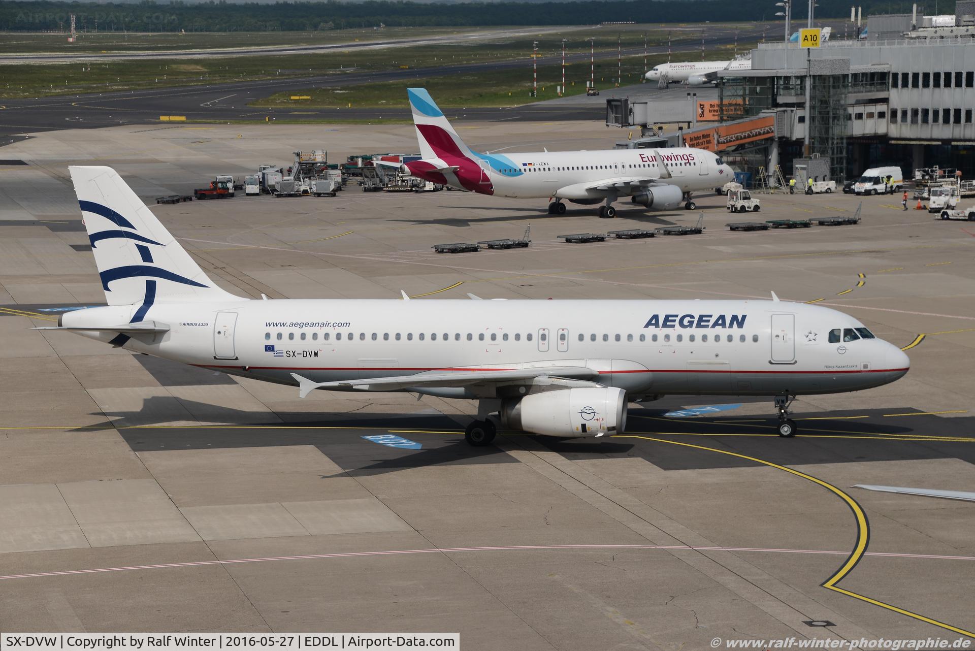 SX-DVW, 2009 Airbus A320-232 C/N 3785, Airbus A320-232 - A3 AEE Aegean Airlines 'Nikos Kazantzakis' - 3785 - SX-DVW - 27.05.2016 - DUS