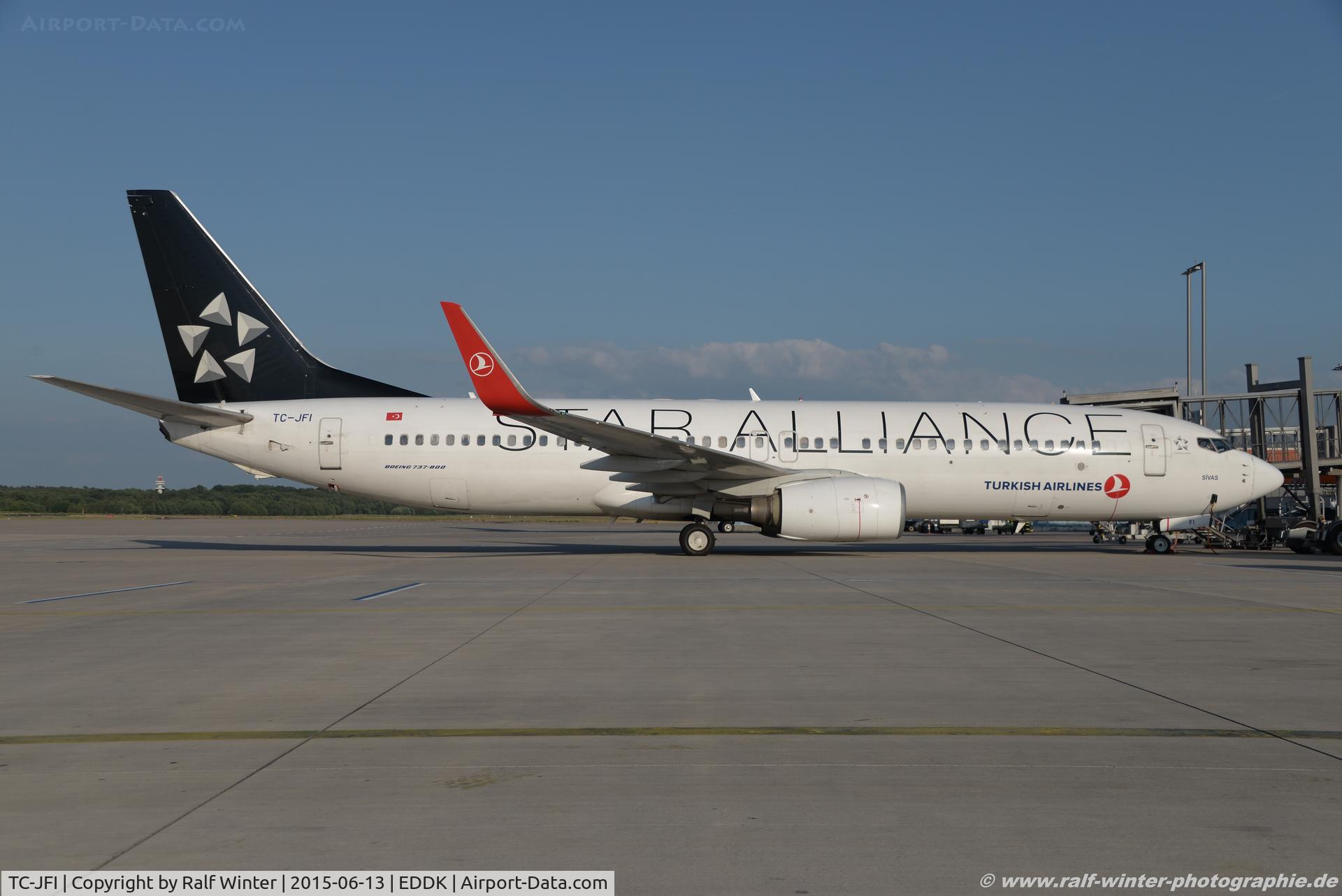 TC-JFI, 1999 Boeing 737-8F2 C/N 29771, Boeing 737-8F2(W) - TK THY Turkish Airlines 'Star Alliance livery' 'Sivas' - 29771 - TC-JFI - 13.06.2015 - CGN