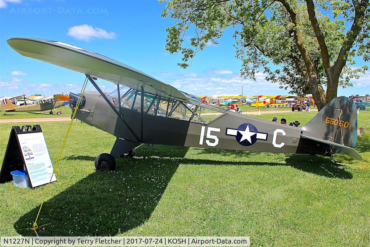 N1227N, 1945 Piper J3C-65 Cub Cub C/N 13800, At 2017 EAA Airventure at Oshkosh