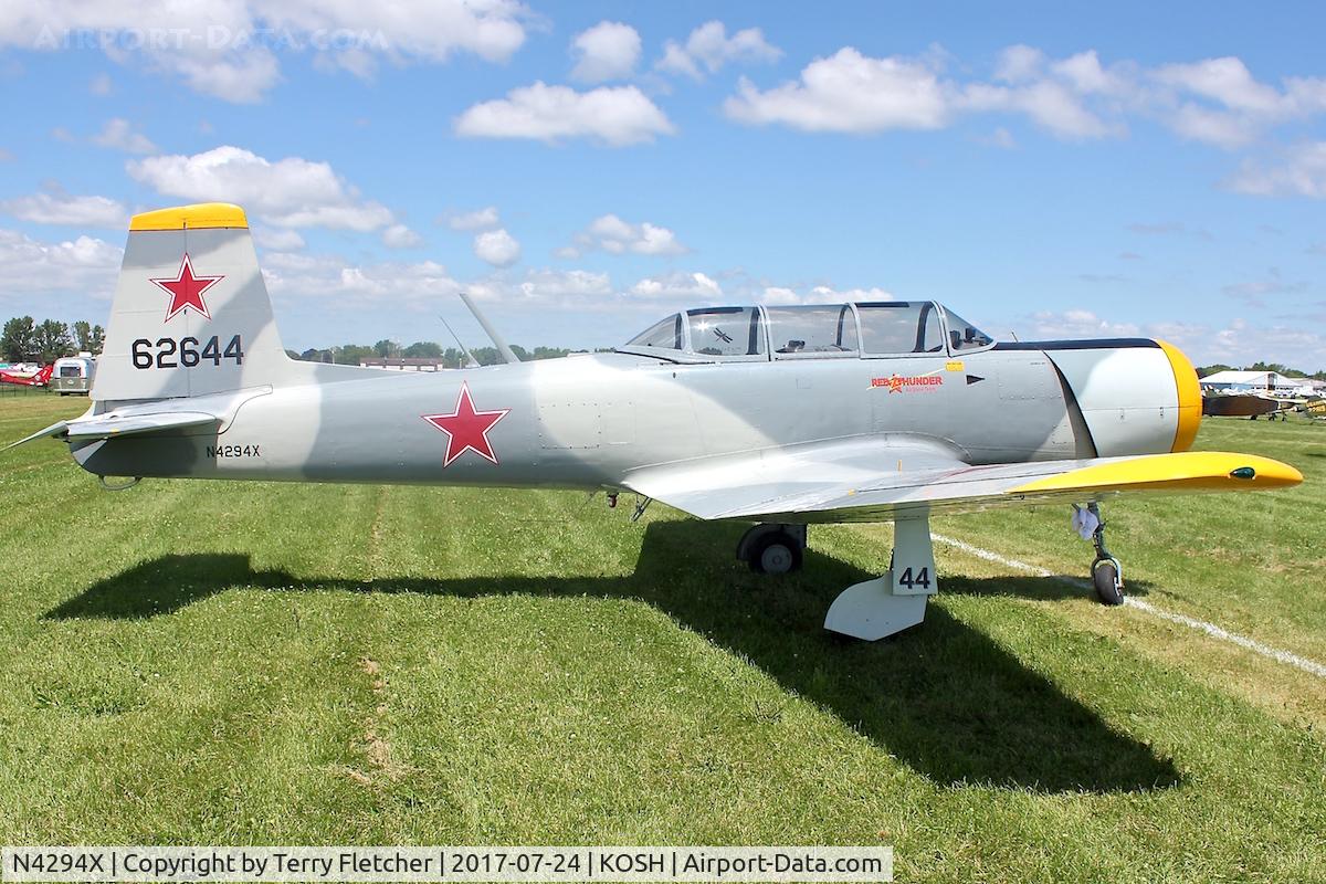 N4294X, 1968 Nanchang CJ-6A C/N 2532060, At 2017 EAA Airventure at Oshkosh