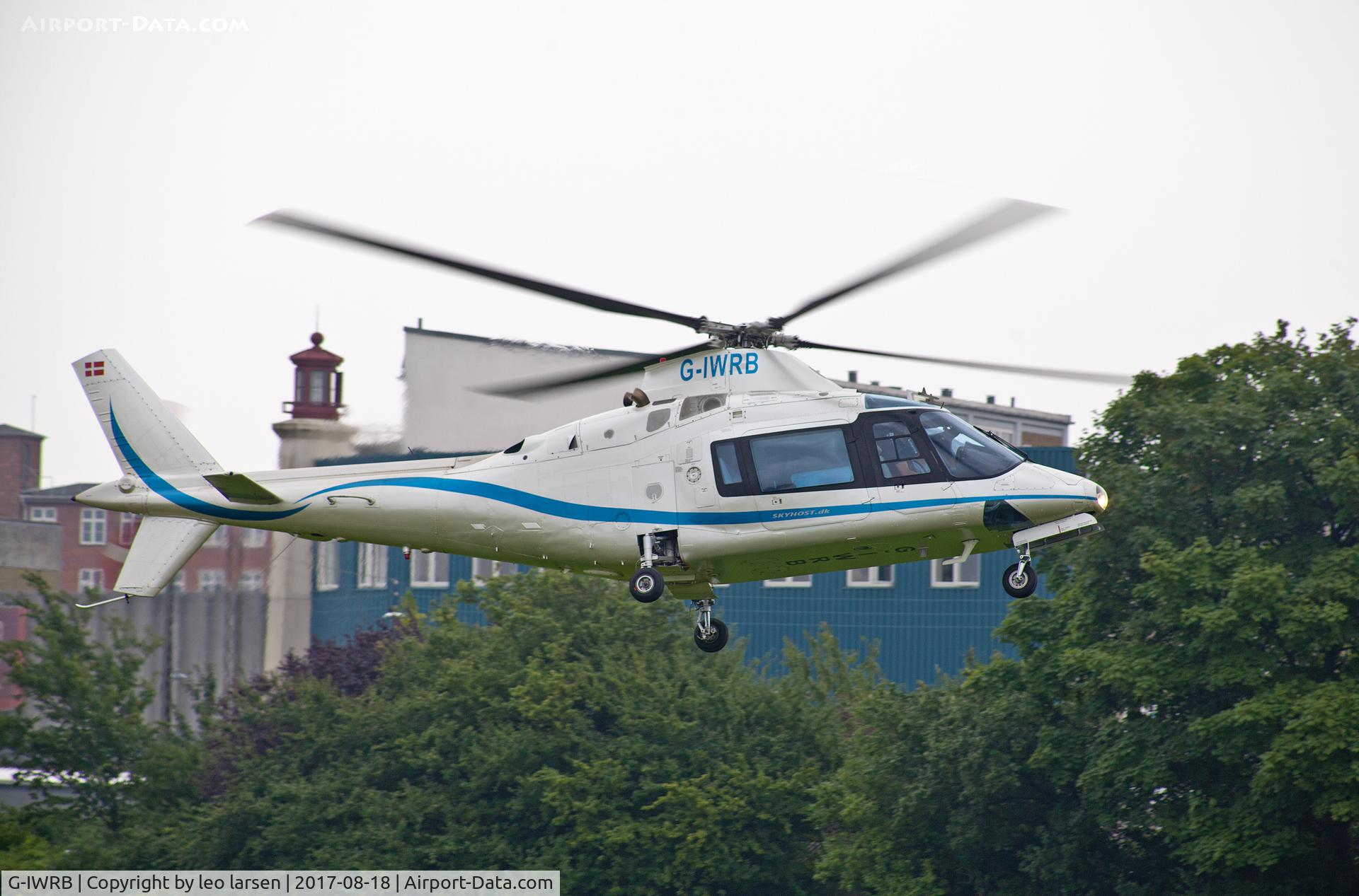 G-IWRB, 1987 Agusta A-109A-2 C/N 7386, Copenhagen Kløvermarken 18.8.2017