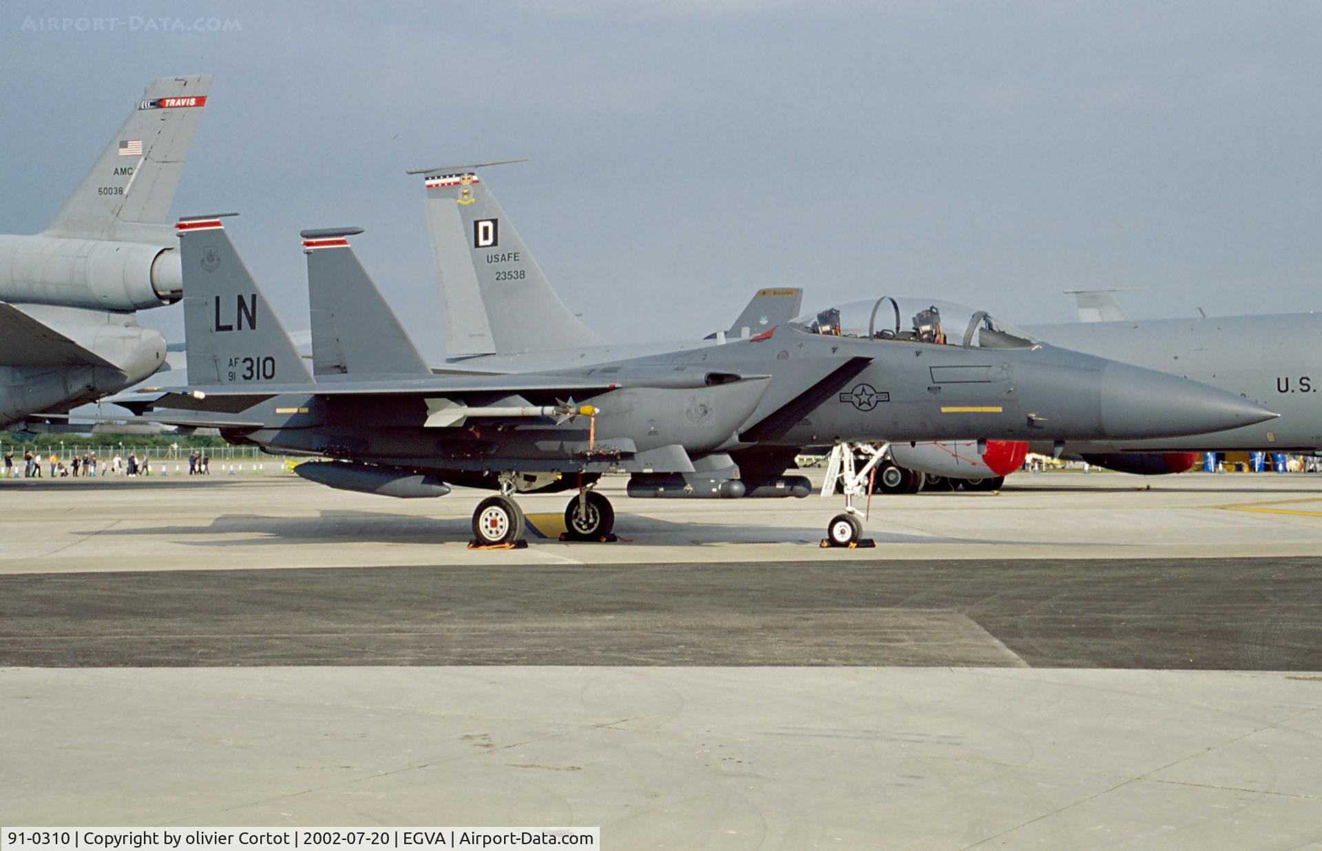 91-0310, 1991 McDonnell Douglas F-15E Strike Eagle C/N 1217/E175, RIAT 2002