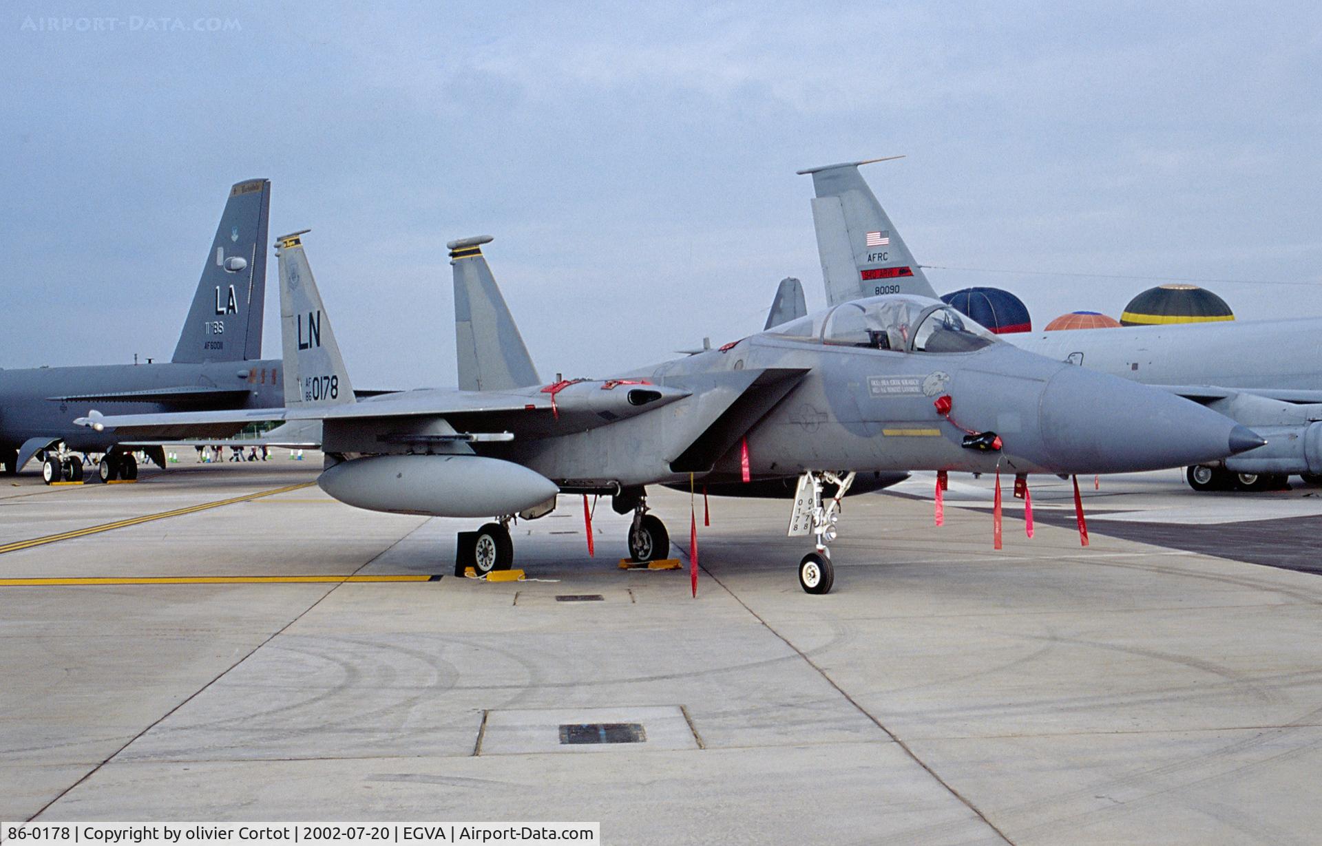 86-0178, 1986 McDonnell Douglas F-15C Eagle C/N 1029/C406, RIAT 2002