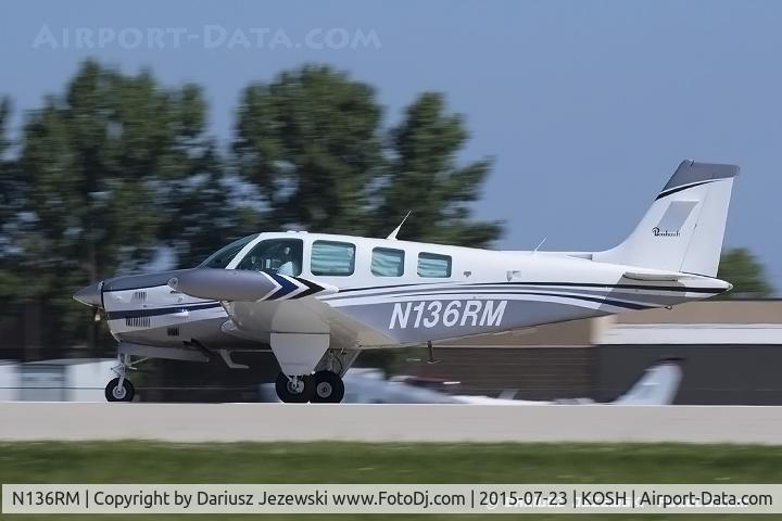 N136RM, 1980 Beech A36TC Bonanza 36 C/N EA97, Beech A36TC Bonanza 36  C/N EA97, N136RM