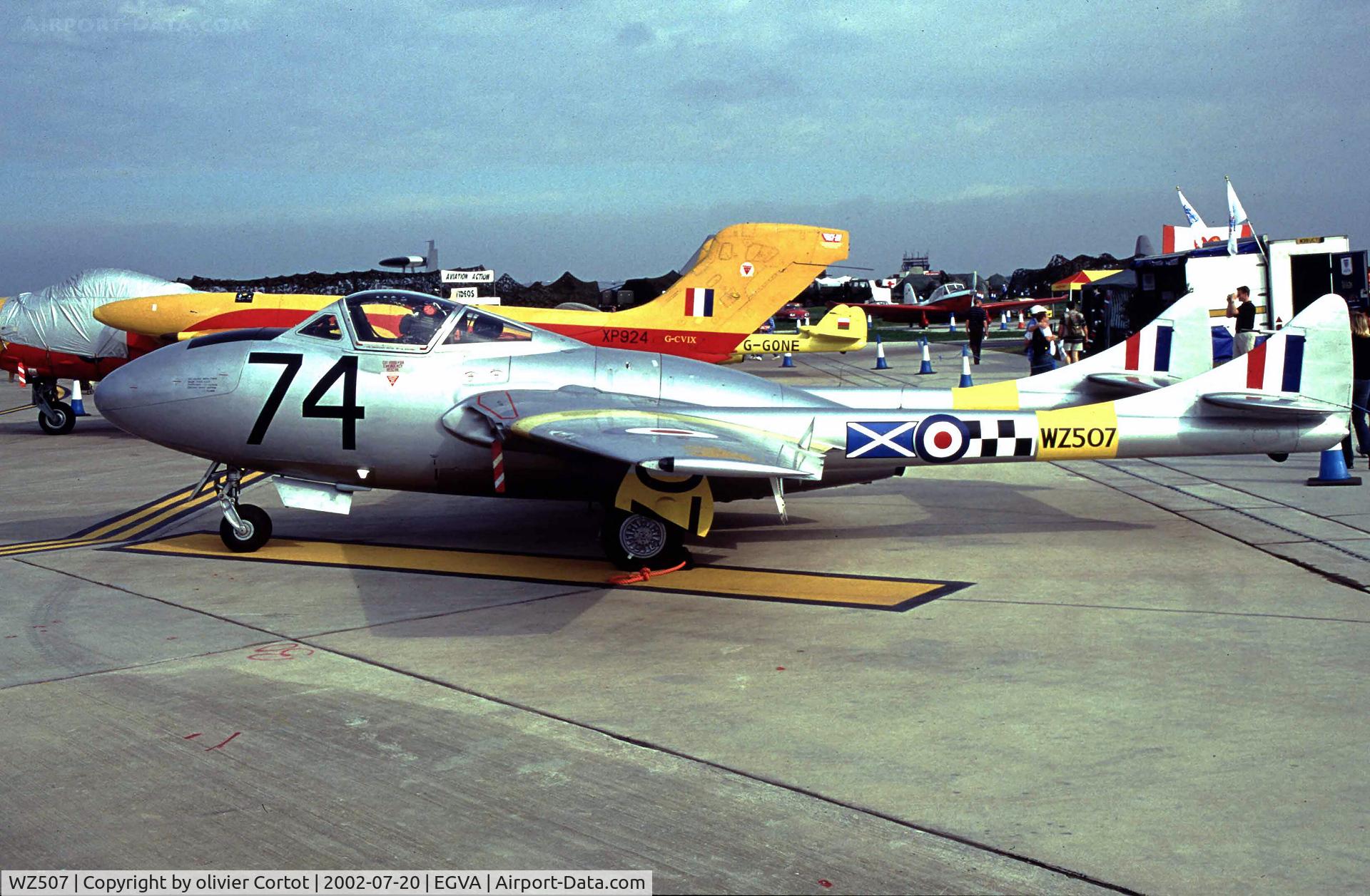 WZ507, 1954 De Havilland DH-115 Vampire T.11 C/N 15127, RIAT 2002