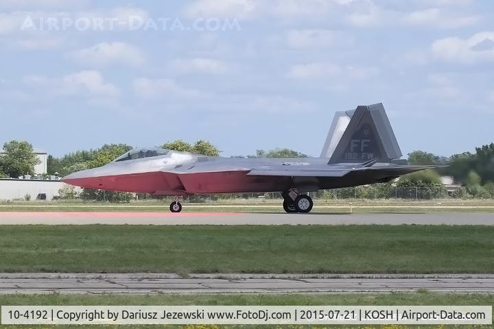 10-4192, 2010 Lockheed Martin F-22A Raptor C/N 4192, F-22 Raptor 10-4192 FF from 94th FS 