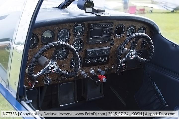 N77753, 1948 Temco GC-1B Swift C/N 3525, Cockpit of Temco GC-1B Swift  C/N 3525, N77753