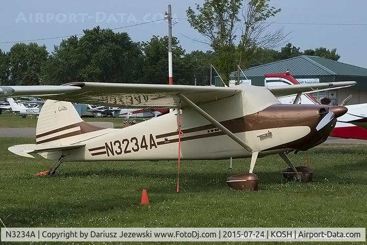 N3234A, 1953 Cessna 170B C/N 25878, Cessna 170B  C/N 25878, N3234A