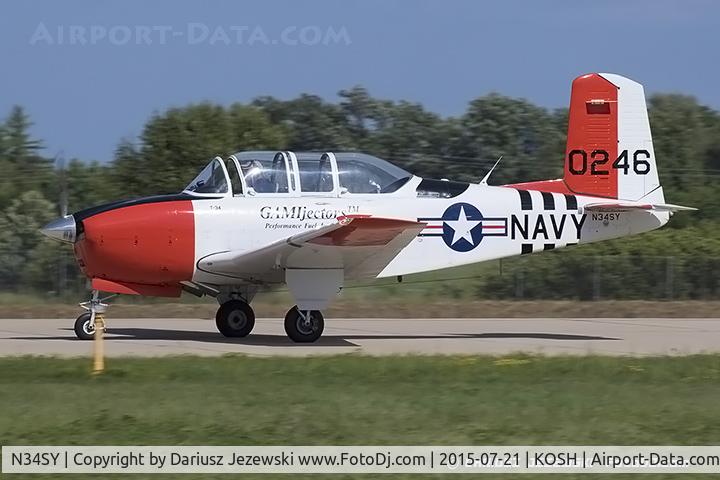 N34SY, 1956 Beech D-45 Mentor C/N BG-246, Beech D45 (T-34B) Mentor  C/N BG-246, N34SY