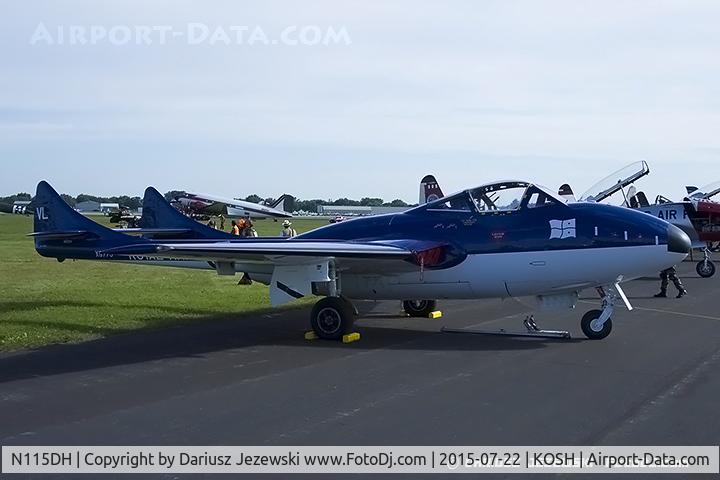 N115DH, 1956 De Havilland (F+W Emmen) Vampire T.55 (DH-115) C/N 866, De Havilland DH-115 Vampire  C/N 866, N115DH