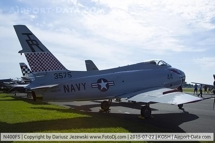 N400FS, 1958 North American AF-1E Fury C/N 244-83, North American FJ-4B Fury  C/N 143575 - Dr. Rich Sugden, N400FS