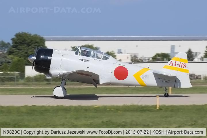 N9820C, 1945 North American SNJ-6 Texan C/N 121-43036, North American SNJ-6 Texan - Zero replica  C/N 112178, N9820C