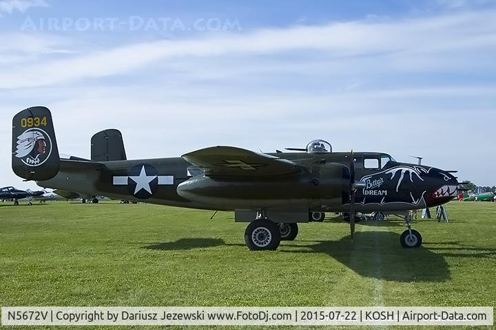 N5672V, 1945 North American B-25J Mitchell Mitchell C/N 108-47686, North American B-25J Mitchell 