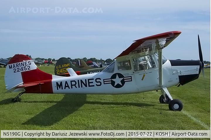 N5190G, 1951 Cessna 305A C/N 22452, Cessna 305A L-19A Bird Dog  C/N 22452, N5190G