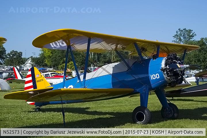 N52573, 1942 Boeing A75N1(PT17) C/N 75-2136, Boeing A75N1(PT17) Stearman  C/N 75-2136, N52573