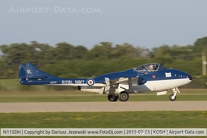 N115DH, 1956 De Havilland (F+W Emmen) Vampire T.55 (DH-115) C/N 866, De Havilland DH-115 Vampire  C/N 866, N115DH