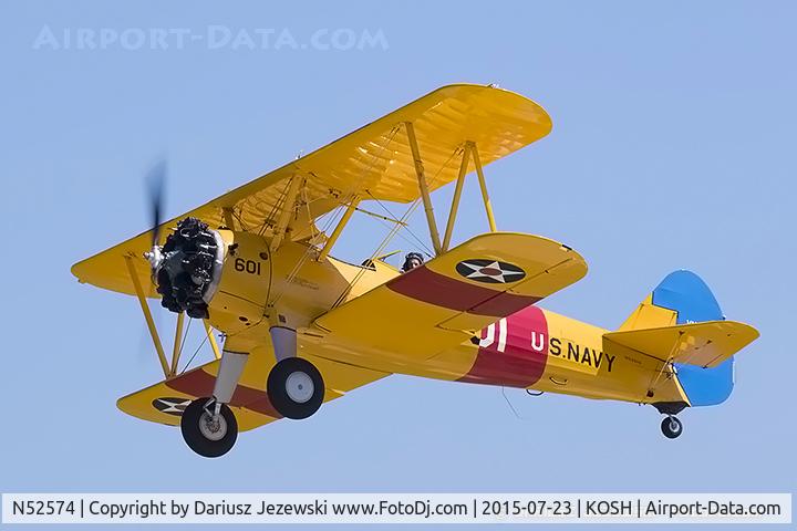 N52574, 1943 Boeing A75N1(PT17) C/N 75-4948, Boeing A75N1(PT17) Stearman  C/N 75-4948, N52574