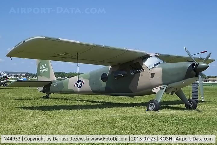 N44953, 1961 Helio H-295/U-10A Super Courier C/N 532, Helio H-295/U-10A Super Courier  C/N 532, N44953