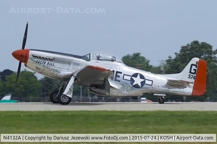 N4132A, 1944 North American P-51D Mustang C/N 122-40985, North American P-51D Mustang 
