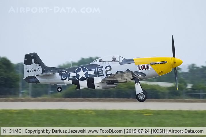 N151MC, 1968 North American F-51D Mustang Mustang C/N AF6722581, North American F-51D Mustang 