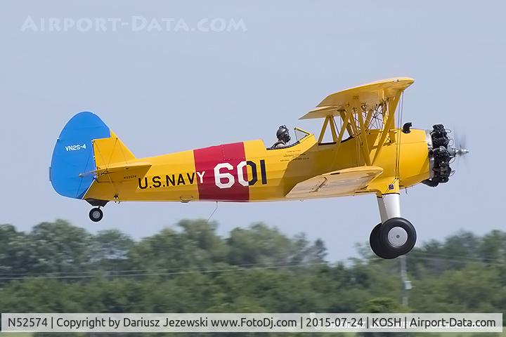 N52574, 1943 Boeing A75N1(PT17) C/N 75-4948, Boeing A75N1(PT17) Stearman  C/N 75-4948, N52574