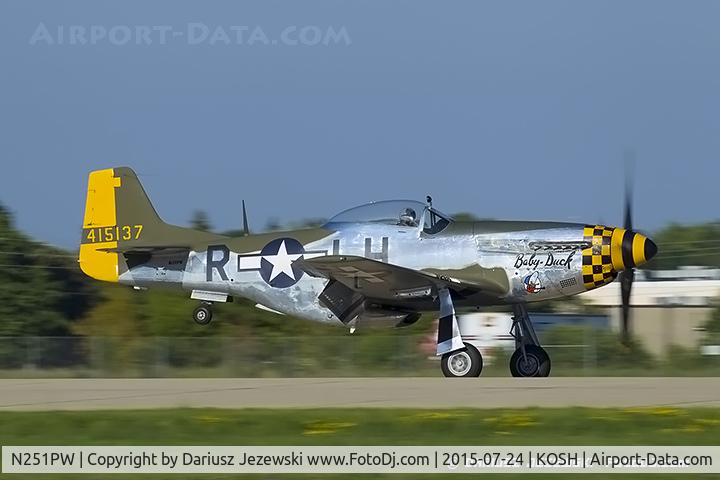 N251PW, 1944 North American P-51D Mustang C/N 122-31945, North American P-51D Mustang 