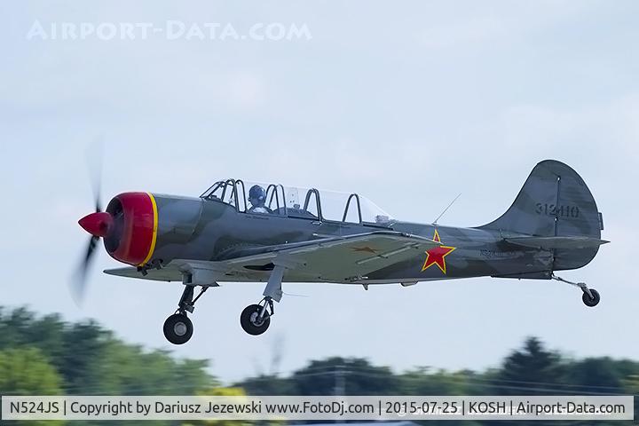 N524JS, 2003 Yakovlev (Aerostar) Yak-52TW C/N 0312410, Yakovlev (Aerostar) Yak-52TW  C/N 312410, N524JS