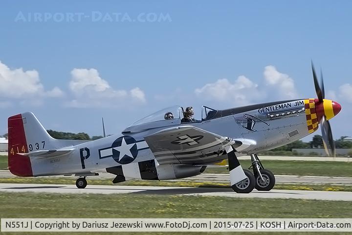 N551J, 1957 North American P-51D Mustang C/N 44-74230, North American P-51D Mustang 