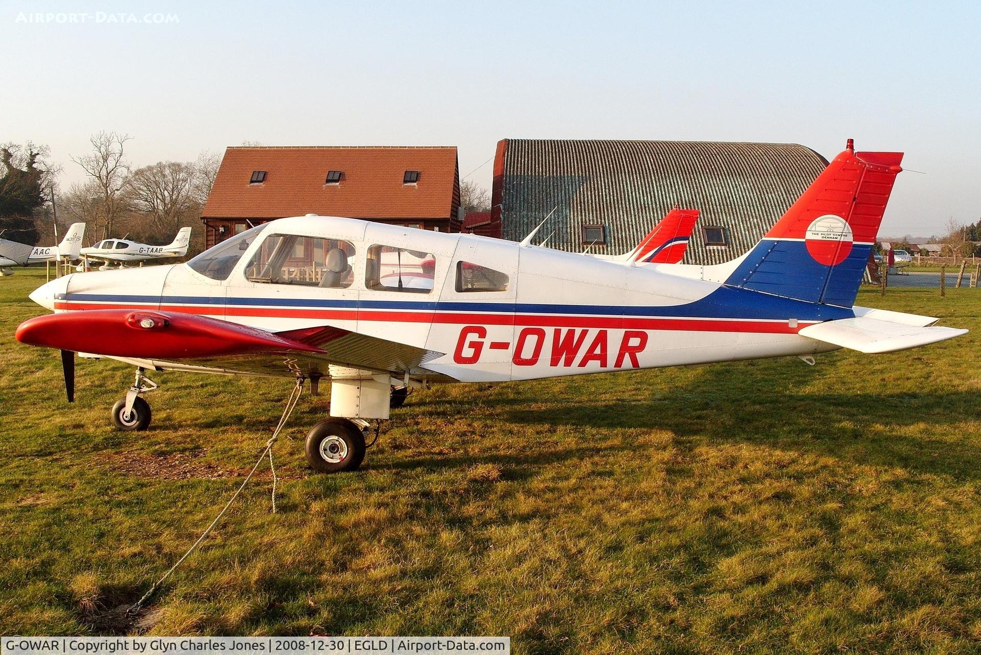 G-OWAR, 1986 Piper PA-28-161 Cherokee Warrior II C/N 28-8616054, Previously TF-OBO. Operated by The Pilot Centre Denham. With thanks to The Pilot Centre.