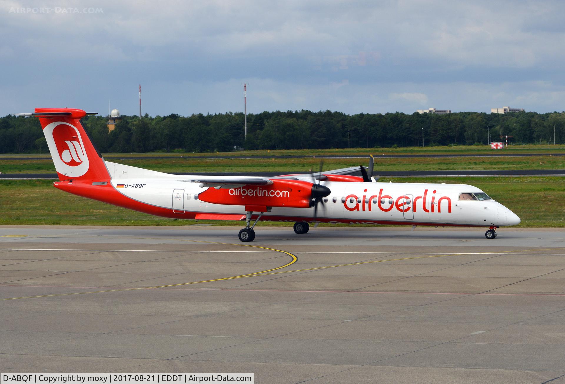 D-ABQF, 2009 De Havilland Canada DHC-8-402Q Dash 8 C/N 4245, De Havilland Canada DHC-8-402Q at Berlin Tegel.