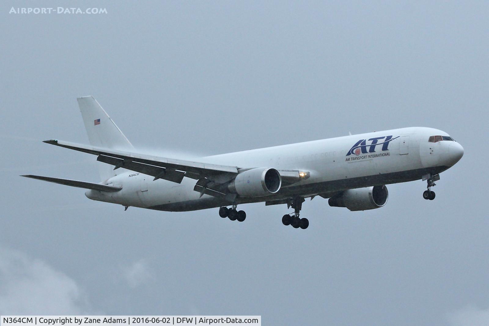 N364CM, 1989 Boeing 767-338/ER C/N 24531, Arriving at DFW Airport