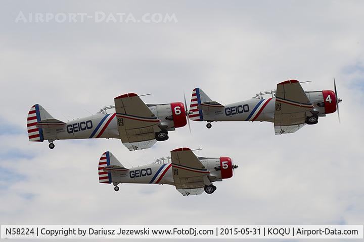 N58224, 1941 North American AT-6B Texan C/N 2553, North American AT-6 Texan  C/N 2553 - Geico Skytypers, N58224