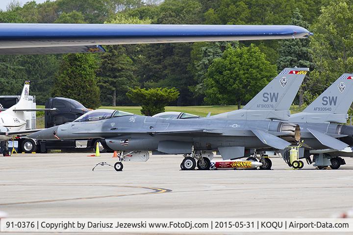 91-0376, 1991 General Dynamics F-16C Fighting Falcon C/N CC-74, F-16CJ Fighting Falcon 91-0376 SW from 77th FS 